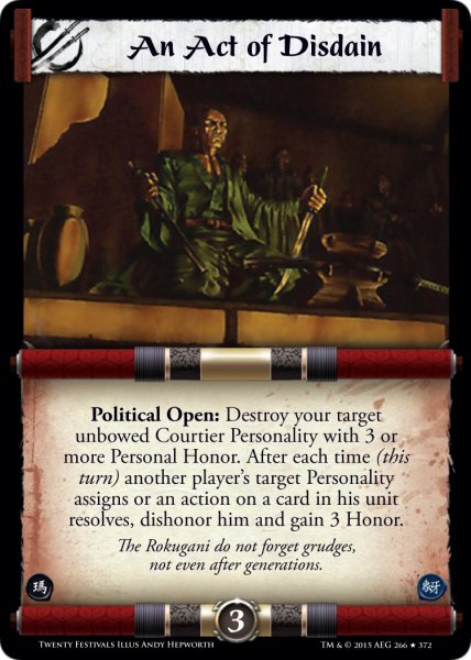 An Act of Disdain FOIL